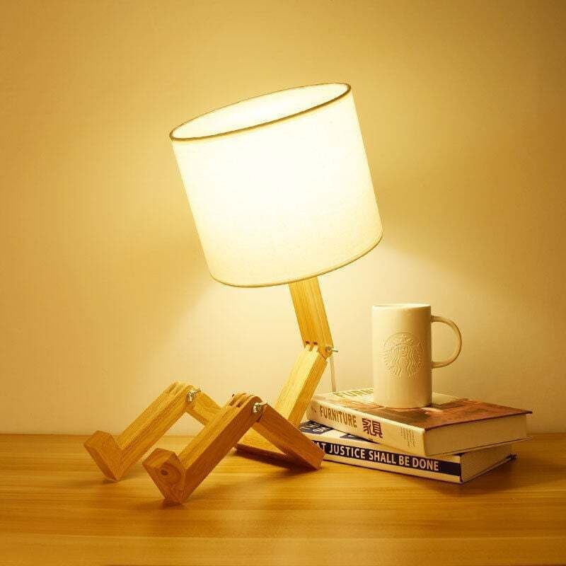 Nachttischlampe, verstellbarer Arm und Sockel, Nachttischlampe, Leselampe, Stoffschirm, moderne Schreibtischlampe für Sc...