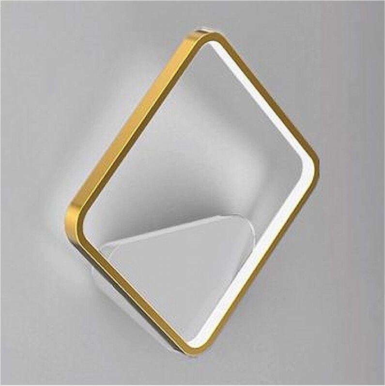 Thumbnail - Trade Shop - led Wandleuchte 12W Quadratisch Gold Modern Minimal Lampe Licht 6500K 71286 -