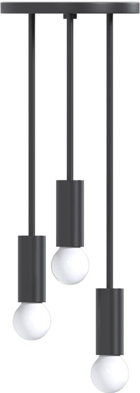 Design-Deckenlampe - Hängeleuchte - 3 Arme - Troy Schwarz