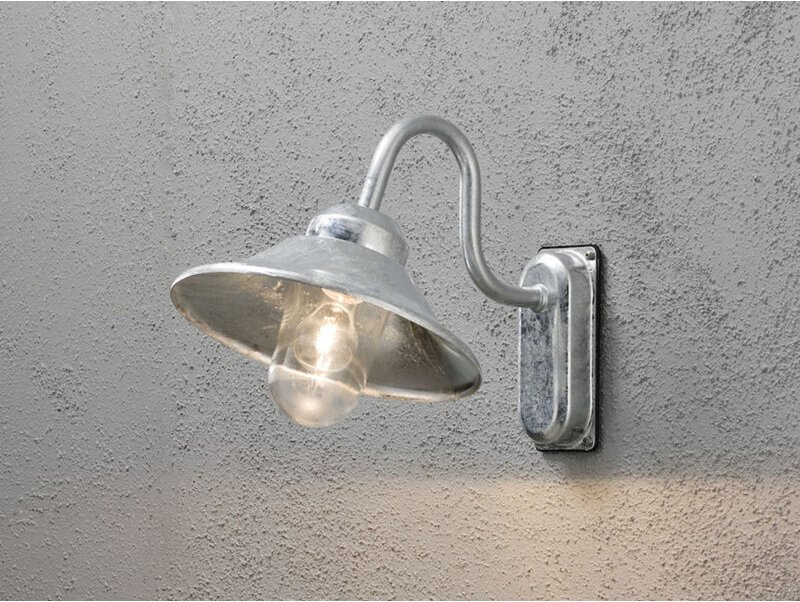 Konstsmide - Außenwandleuchte vega im Landhausstil Stahl Silber, Höhe 30cm