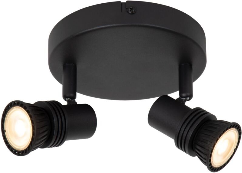 Kianti - Deckenstrahler - ø 15 cm - 2xGU10 - Schwarz - Lucide