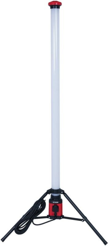 Led Tower Baustrahler 360° 6100 Lumen 72W Strahler, 180cm Höhe, IP54-Schutz, mit Steckdose für externe Geräte, Baustelle...