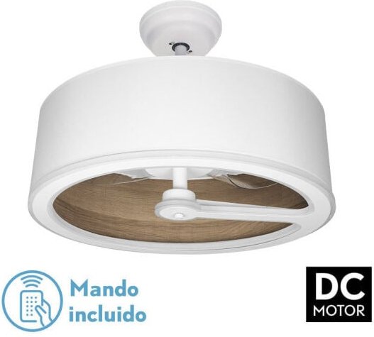 Thumbnail - Ventilator Dc Tatiana 110w Weiß/Dunkel.md 3 Flügel 62d 3000-4000-6000k 9350lm Fernbedienung,Speicher,Timer - Fabrilamp