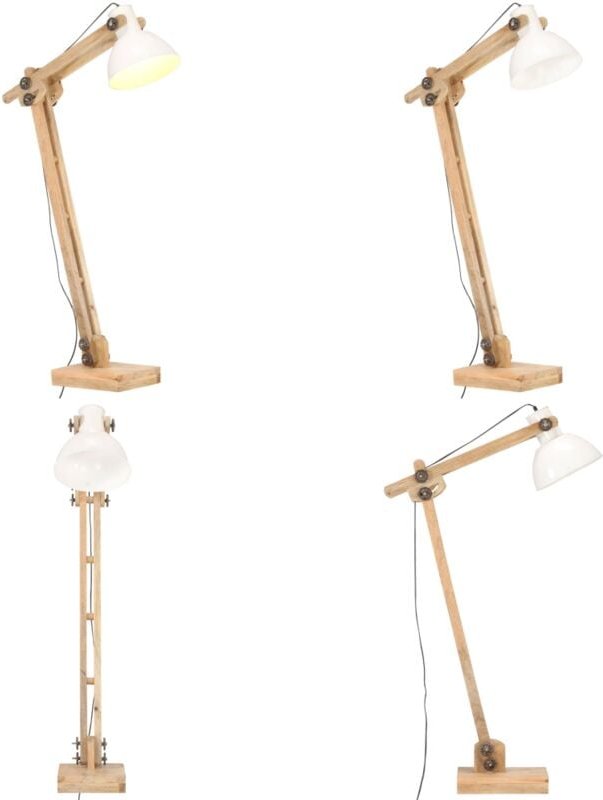 Stehlampe Weiß Mango Massivholz E27 - Stehlampe - Stehlampen - Home & Living