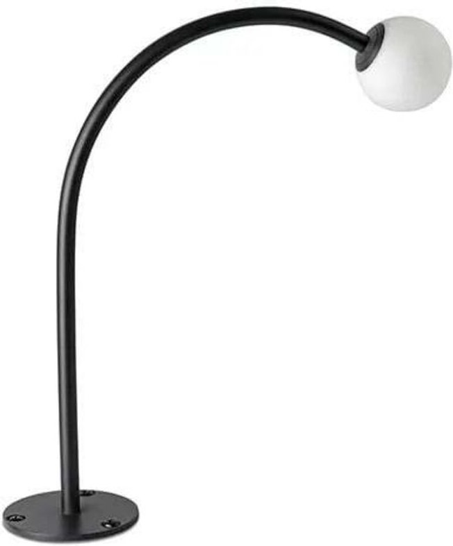 Faro Barcelona - cuca gebogene schwarze Pfahllampe 75583