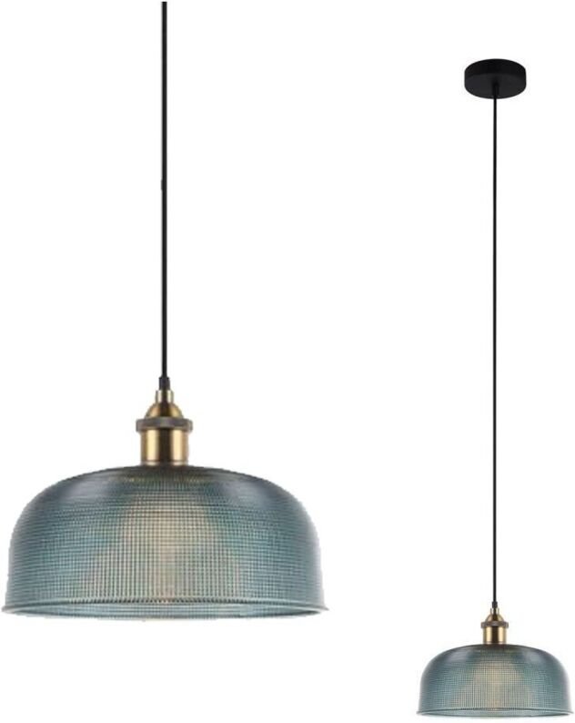 Italux - Davide - Industrie- und Retro-hängender Anhänger Blau 1 Licht, E27