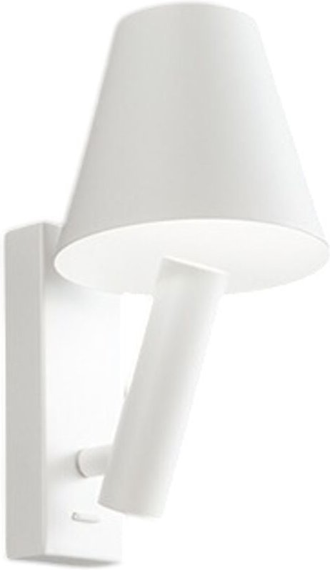 Reverse - 6W LED-Wandleuchte für Schlafzimmer aus Metall, 3000K, 480lm, verstellbar, Licht im Diffusor - Perenz - Weiß