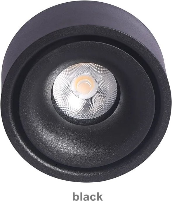 Dimmbarer runder LED-Strahler, Oberflächenmontage, COB, freies Loch, 7 W, Deckenleuchte für Wohnzimmer, 6000 K, weißes L...