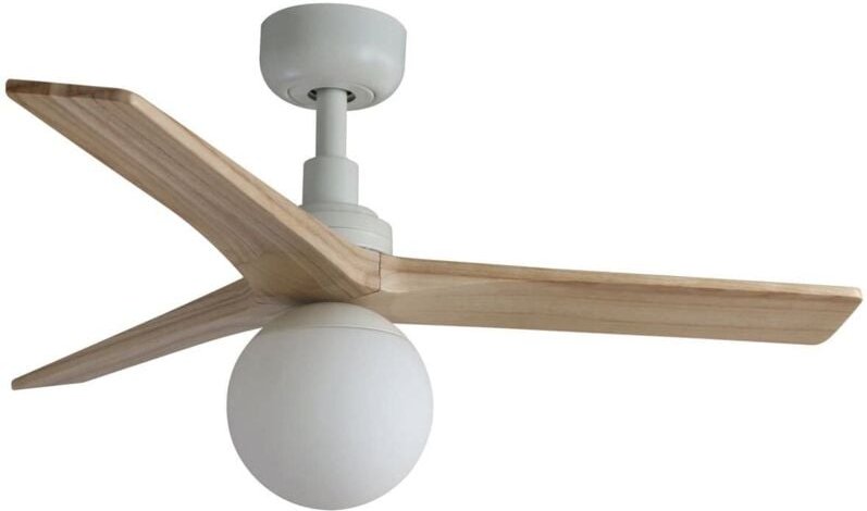 Klim s Ventilator mit Licht weiß/Eiche Ø92cm