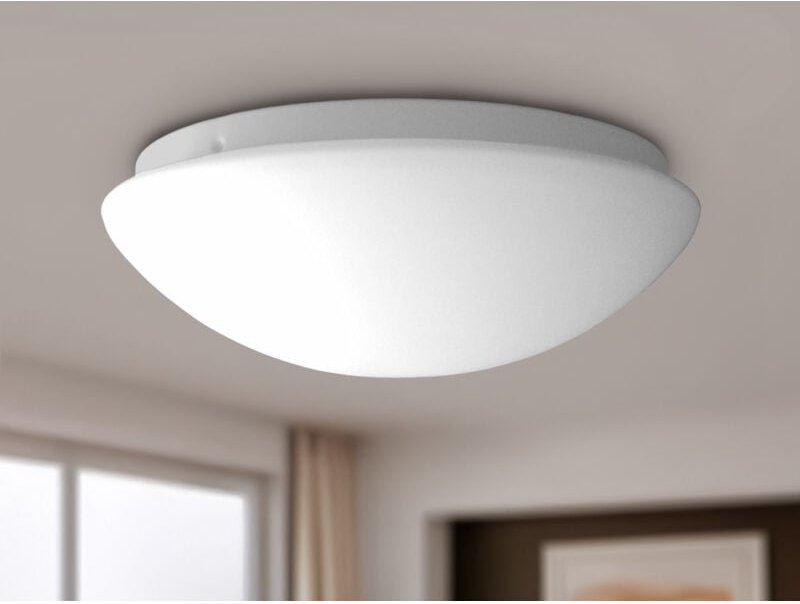 Klassische LED Deckenschale mit Glas Lampenschirm Opalglas, Ø 30cm