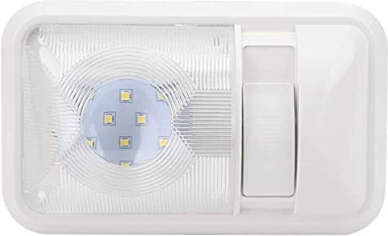 12V LED-Innenleuchte, Deckenleuchte, zweifarbiges, natürliches Weißlicht mit Schalter für Wohnmobile und Campervans