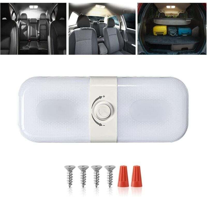 12-V-LED-Innenbeleuchtung, dimmbar in Weiß, Gelb und Warmweiß, 120 LEDs mit Schalter