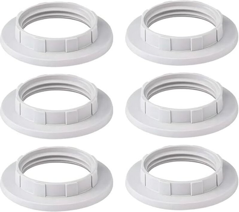 Stück weiße Kunststoff-Lampenschirm-Reduzierringe E14 28 mm, Lampenschirm-Zubehörring-Adapterplatte, E14-Lampenschirm-Re...