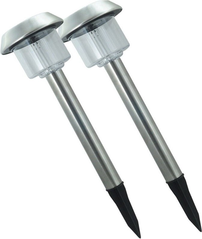 Trade Shop Traesio - Trade Shop - Paar Strahler led Garten led Spike Solar Energie Panel -