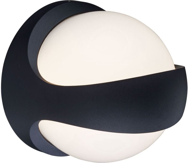 Up down Wandleuchte Aussen led Wandlampe Kugel up and down Leuchten Aussen anthrazit, Kugel in weiß, 1x led 12 Watt 520 ...