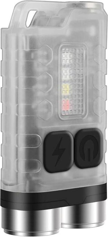 Mini-LED-Taschenlampe mit Akku, leistungsstarken 900 Lumen, blauem, UV- und rotem Licht – magnetische Schlüsselanhängerl...