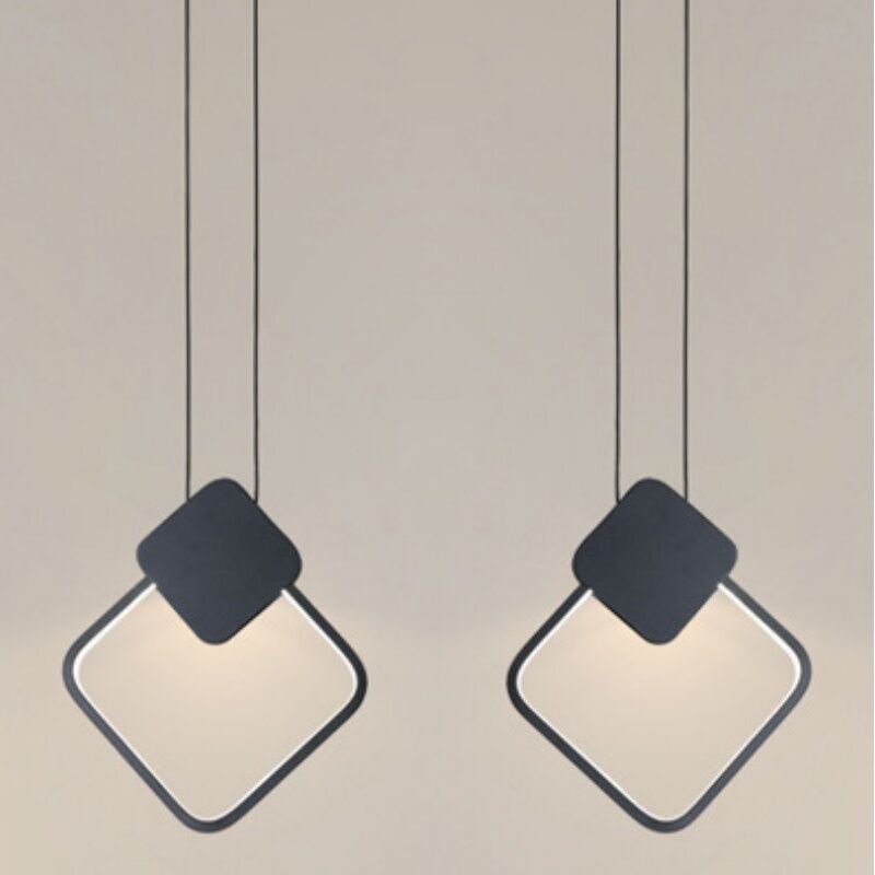 Thumbnail - Wottes - Modern Pendelleuchte Höhenverstellbare Hängelampe Rund Ring Metall Deckenleuchte Dreifarbiges Licht Einstellbar...