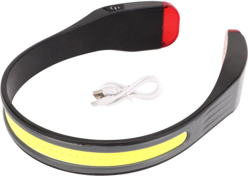 COB-Stirnlampe mit drei einstellbaren Helligkeitsstufen, wasserdicht und wiederaufladbar, mit integriertem Leselicht für...