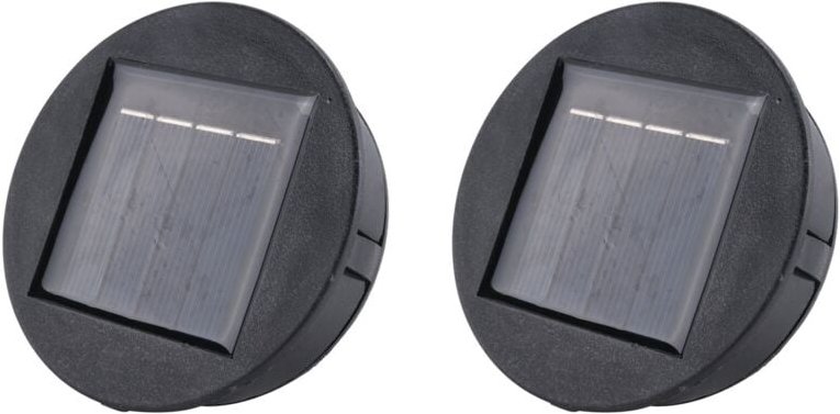 2X Smart Garden Solarbetriebener Runder LED Ersatzlichtkasten Solarbatteriekasten Solarzellen Poly Li-Ion Ladegerät