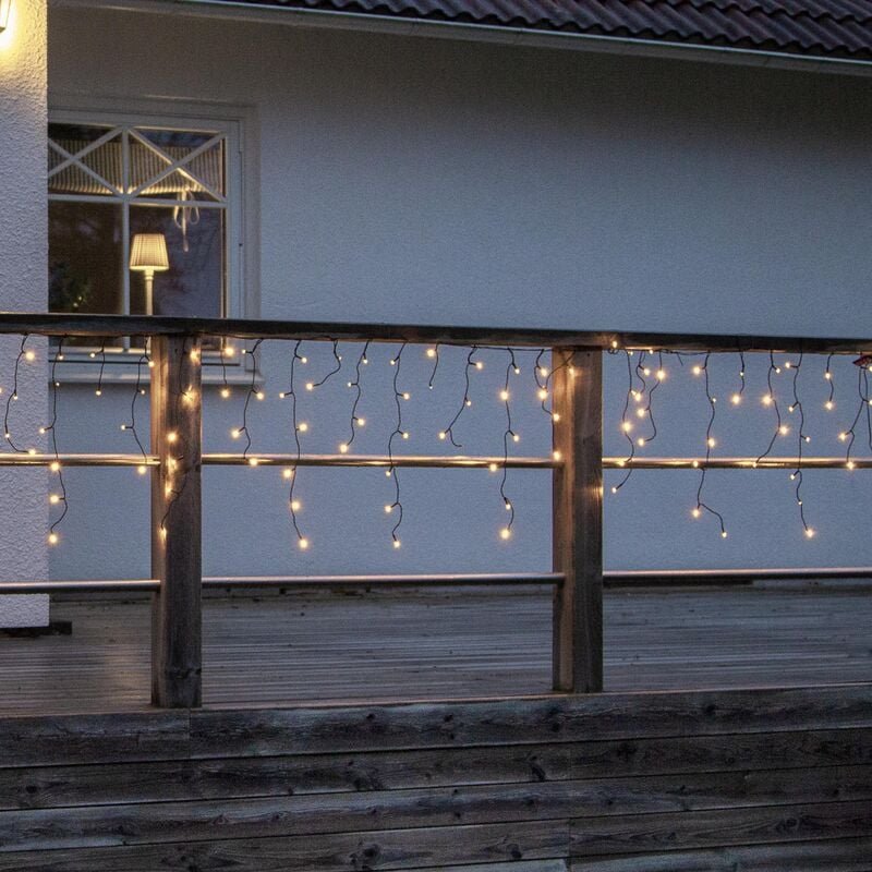 Star Trading - led Lichtervorhang ,Crispy Ice White', 480 LEDs, 12m