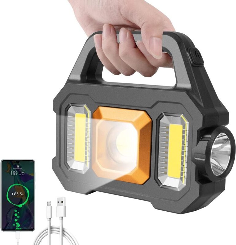 Solar-Campinglampe, wiederaufladbare LED-Taschenlampe mit 6 Leuchtmodi, superhelle 33-LED-Taschenlampe, geeignet für Zel...