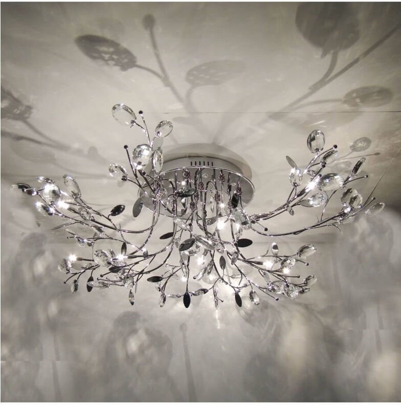 Kosilum - Verchromte Deckenleuchte Kristall - Aiken