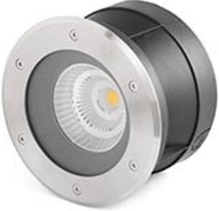 Faro Barcelona - suria Bodeneinbauleuchte satinierter Edelstahl und schwarz matt von faro 70587