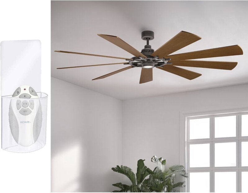 Meinewunschleuchte - xxl Deckenventilator mit Licht & wendbaren Flügeln in 2 Dekoren, ø 216cm