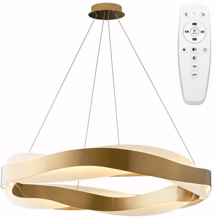 Lampe Suspendue Toolight App1802-Cp Brush Gold 60 Cm Led +Remote Control
