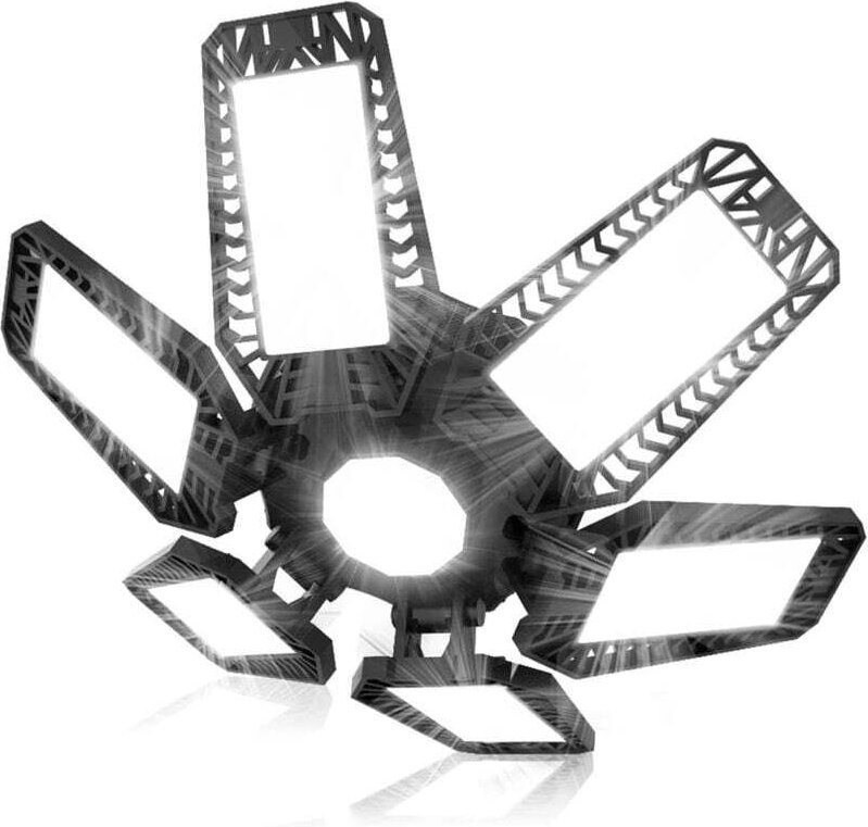 Sonderangebot: LED-Garagenleuchte – 120 W – 12000 lm – Werkstattlampe – Flexible Deckenleuchte – E26/E27-Fassung – 1 Lam...