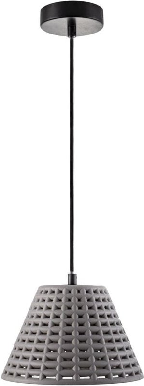 Paco Home - Hängelampe Pendelleuchte, E27 Gitter Lampe Wohnzimmer Esszimmer Küche Beton ohne Leuchtmittel, Beton-Grau