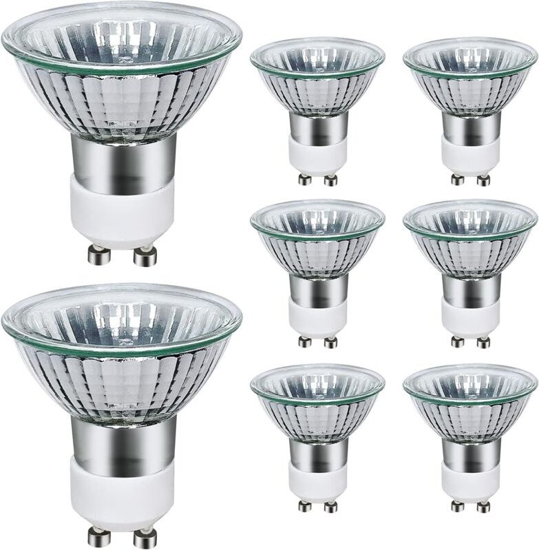 8er-Pack GU10 35W dimmbare Halogenlampen, 220V GU10, 2-polig, 400lm, 2800K Warm mit