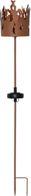 LED-Solarstab 'Torchy', Flammenkorb, Rost