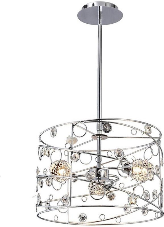 Inspired Sorrento Pendelleuchte Zylinder 3-flammig G9 Poliertes Chrom/Kristall