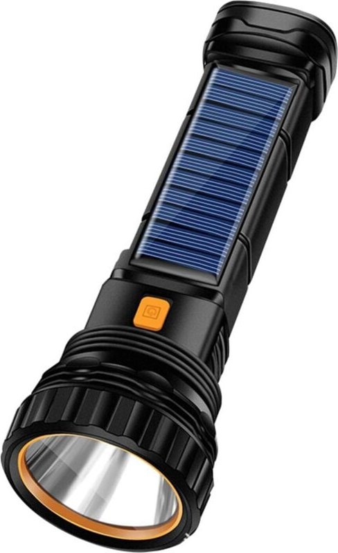 1000 Lumen, multifunktionale, wiederaufladbare Solar-LED-Taschenlampe mit Notfall-Blitzlicht und 1200-mAh-Akku, Notstrom...