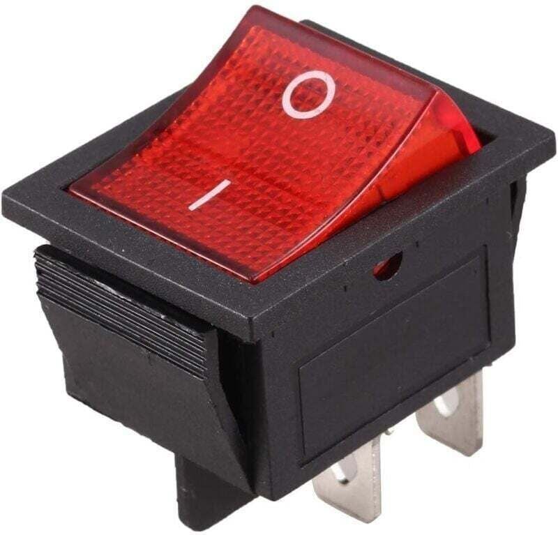 4 Kippschalter, XU, rote Kontrollleuchte zum Ein- und Ausschalten (rot), hochwertiges Produkt, langlebig und zuverlässig...