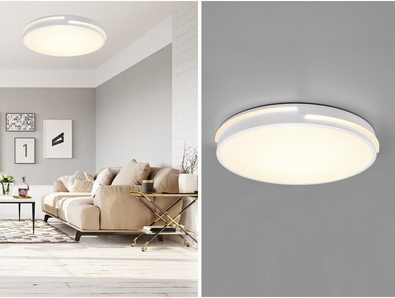 Led Deckenleuchte tacoma Weiß dimmbar Lichtfarbe einstellbar, ø 40cm