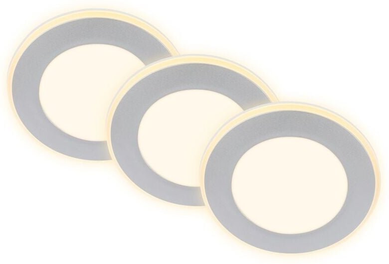 Briloner - 3er Set led Einbaustrahler led Einbauleuchten Spots 3 Schaltstufen warmweiß