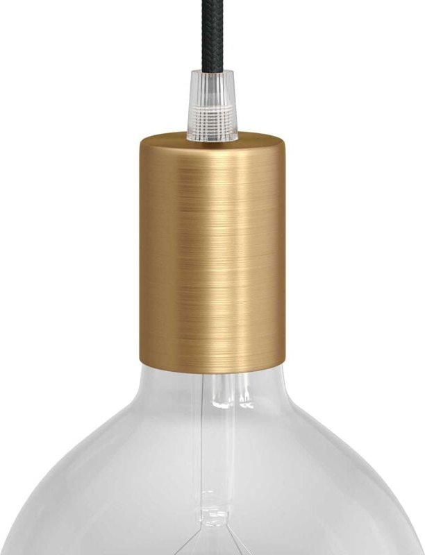 Creative Cables - Creative-cables italia e27 zylindrisch satiniert bronze metall lampenfassung kit kbm4011ots