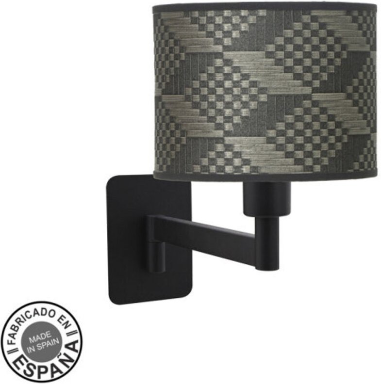 Wandleuchte moda 1xe14 schwarz/tetrisgrau 26x17x28 cm
