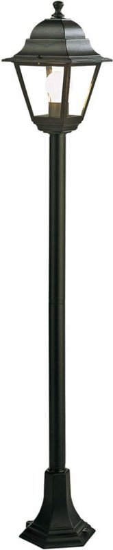 Straßenlaterne mit Säule 'Alt' 60 w - Cm 18 x 18 x h 121 Weiß/Silber