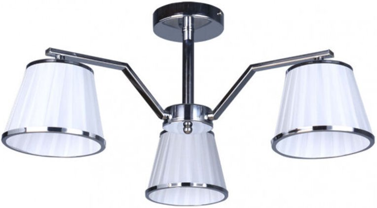 Akunadecor - Trebol Lampe 3xe14 Chrom Pant.weiß 24x56x56 Cm