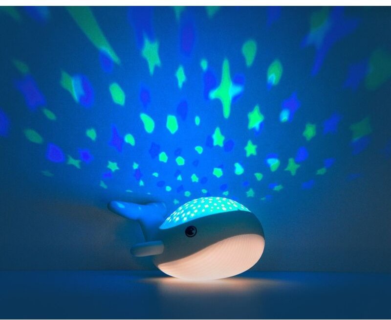 Megalight - led Willy Whale Nachtlicht mit Sternprojektor und Akku