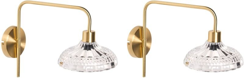 Wandlampe 2er Set MOLINO Metall Gold