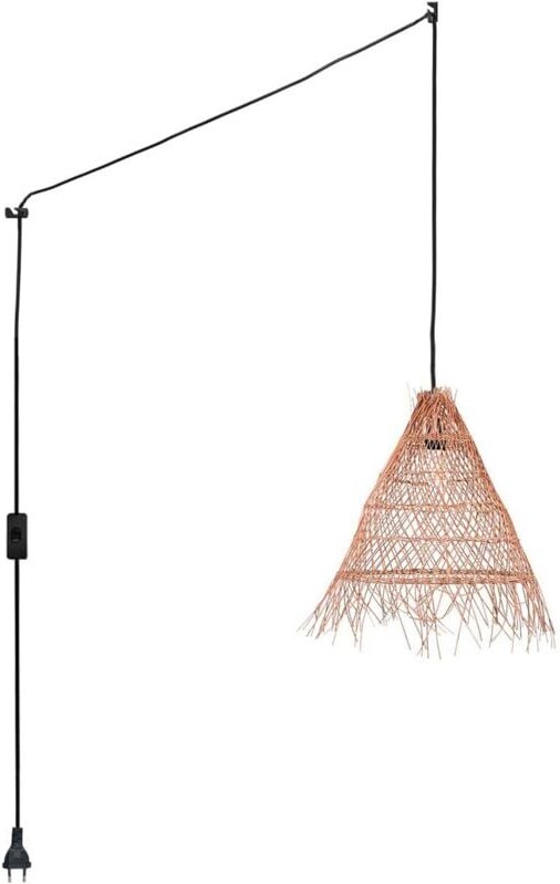 Barcelona Led - Pendelleuchte aus Weide "Willow" mit Schalter und Stecker