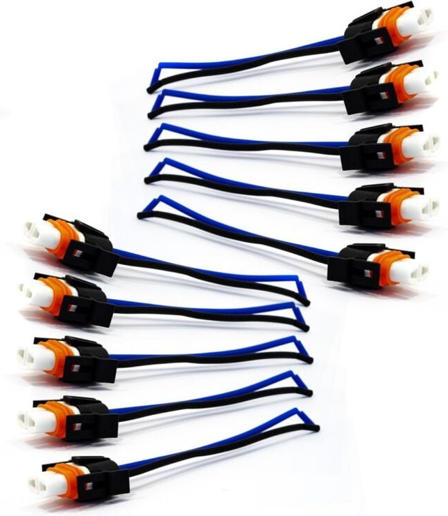 Keramikfassung H4 Würfel für 12V / 24V Beleuchtung H8/H11/H9 x 10