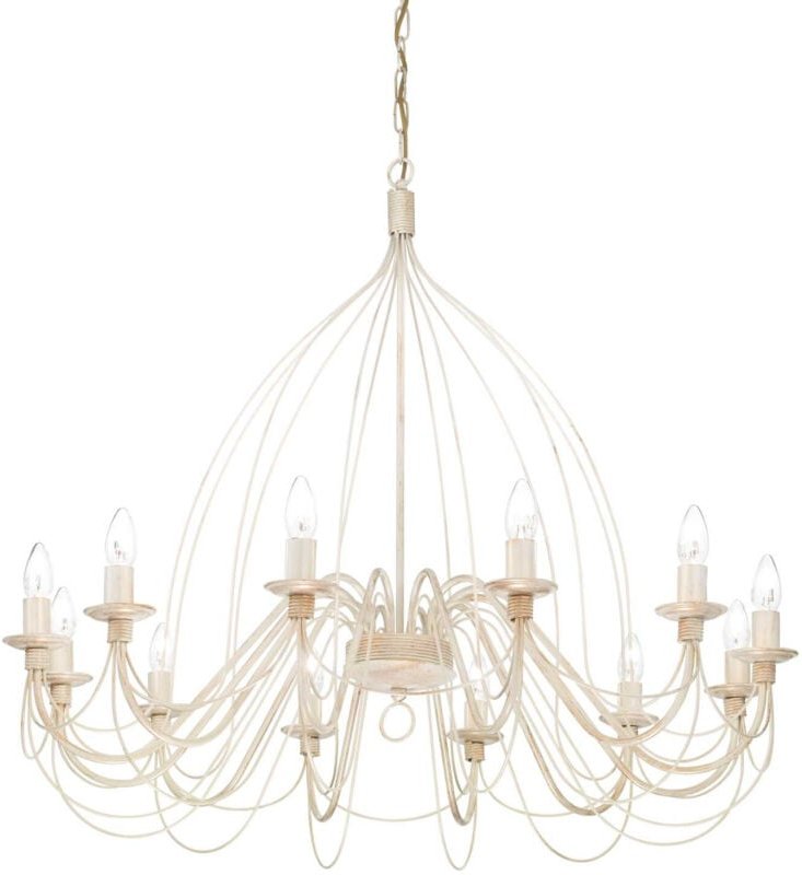Ideal Lux Corte - 12 Light Chandelier Antique White Finish, E14