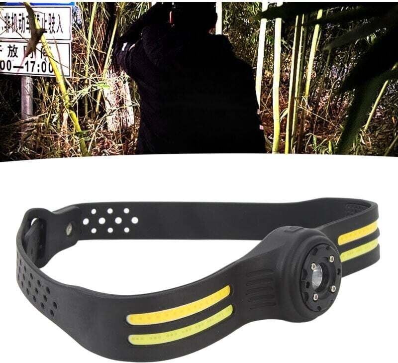 Frontlampe COB, Frontlampe mit einstellbarer Akkulaufzeit, wiederaufladbar, Winkel verstellbar, Frontleuchte für Camping...