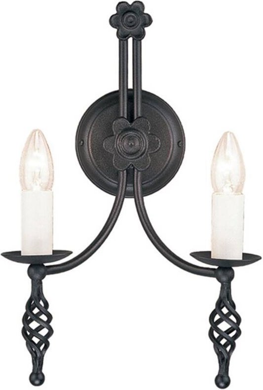Elstead Belfry - 2 Light Indoor Candle Wandleuchte Schwarz, E14