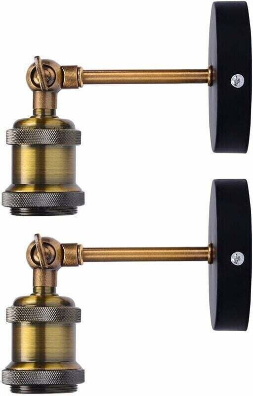 2er-Set Retro-Wandlampe im Industriestil, antike verstellbare Leuchte, Vintage-Beleuchtung, Edison-Lampenfassung E27 für...